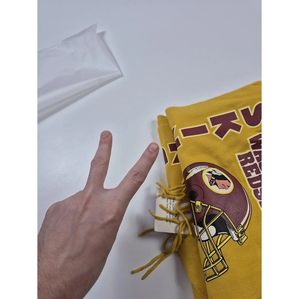 VTG Washington Redskins Scarf Mens One Size Gold NFL Football Team NFL Fringe